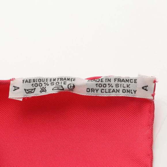 HERMES Authentic Red Silk Scarf - Picture 3 of 5